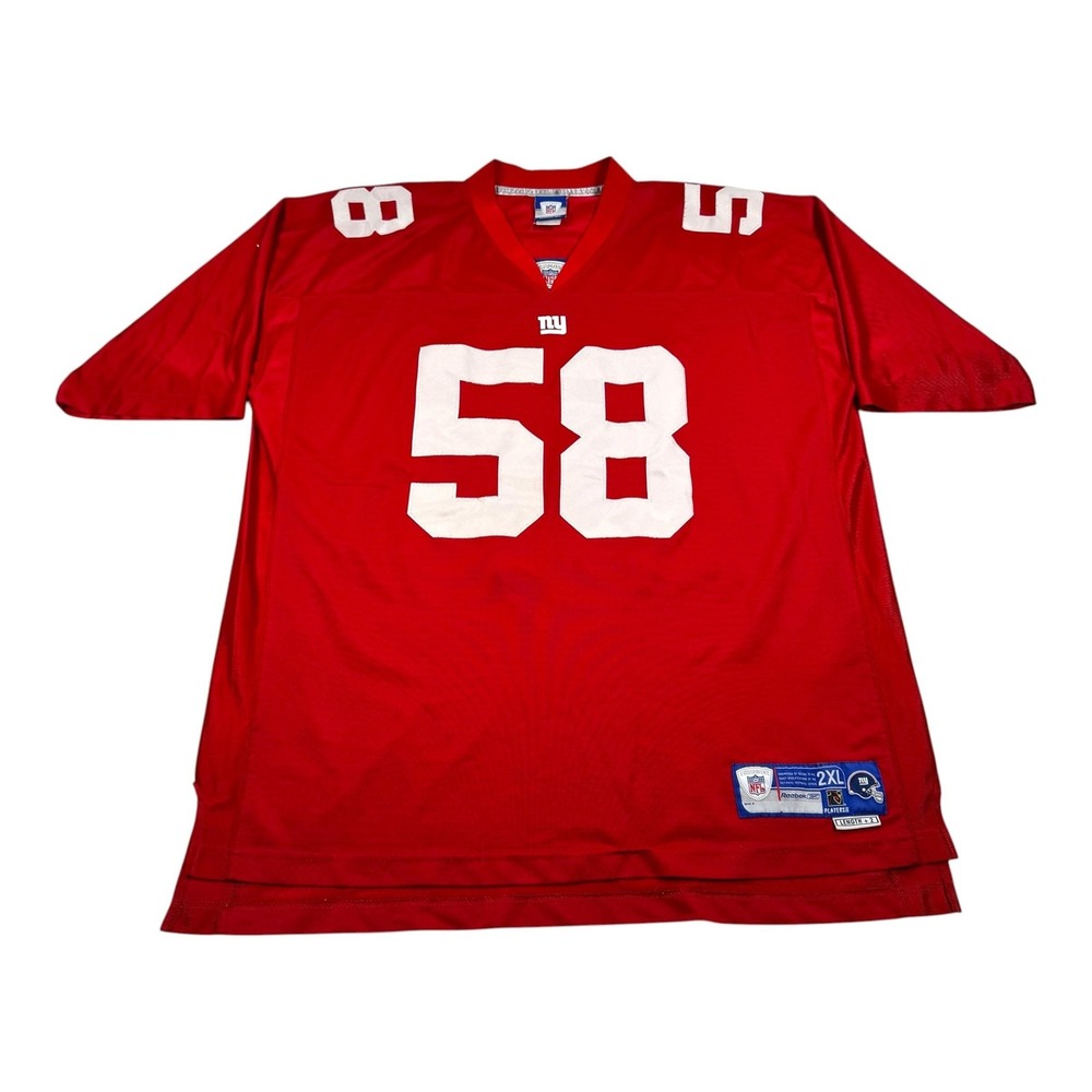 New York Giants Football Jersey Mens 2XL Red NFL Reebok Pierce 58 Mesh Shirt
